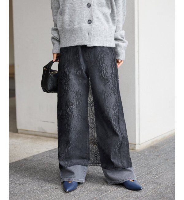 JOURNAL STANDARD relume「ラッセルストレッチレースナロースカート」|スカート|ブラック