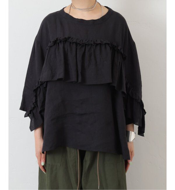 journal standard luxe「フレンチリネンキャンバス フリルプルブラウス」|シャツ・ブラウス|