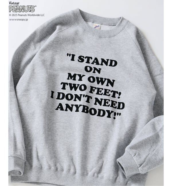 JOURNAL STANDARD relume「PEANUTS / ピーナッツ 別注 FANTASY A&G INC プリントスウェット WINTER」|スウェット・ジャージ|グレーA