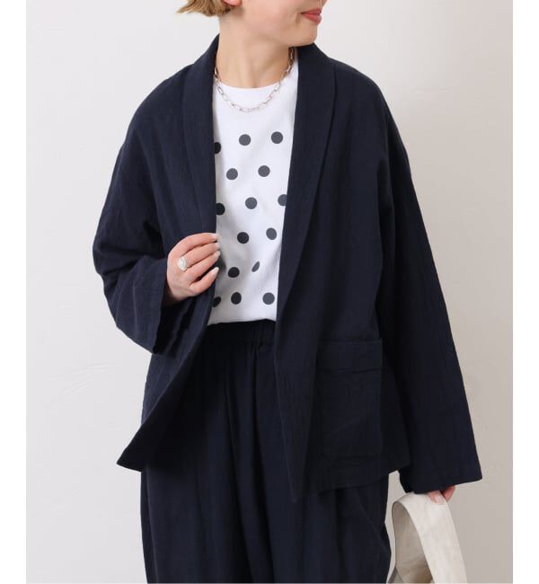 journal standard luxe「LCワッシャー ショールカラージャケット」|その他|ネイビー