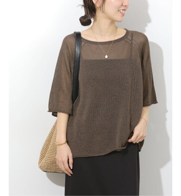 JOURNAL STANDARD relume「《予約》PEリネンハーフスリーブプルオーバー」|ニット・セーター|