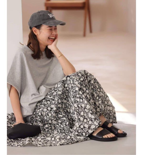 JOURNAL STANDARD relume「《WEB限定追加予約2》コットンボイルクリンクルティアードスカート（柄）」|スカート|