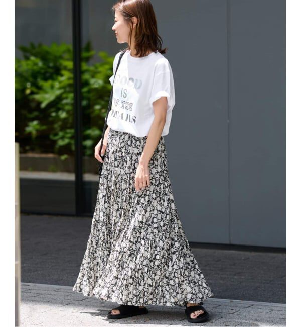 JOURNAL STANDARD relume「《WEB限定追加予約2》コットンボイルクリンクルティアードスカート（柄）」|スカート|