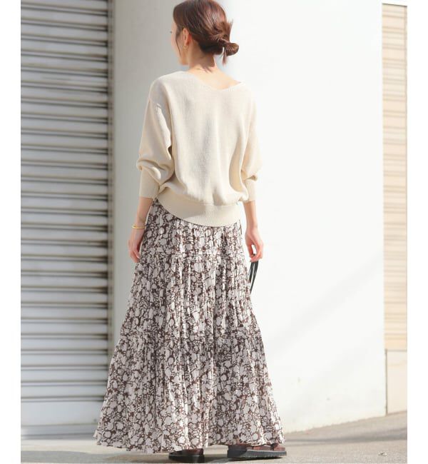 JOURNAL STANDARD relume「《WEB限定追加予約2》コットンボイルクリンクルティアードスカート（柄）」|スカート|