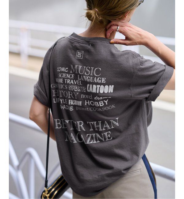 FRAMeWORK「BETTER THAN GOOD/ベターザングッド BTG GOOD BOOKS Tシャツ」|Tシャツ・カットソー|グレー