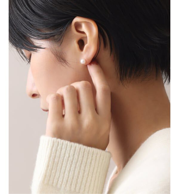 Lilas by Spick&Span「アコヤパール7mmピアス K10（両耳）」|ピアス|