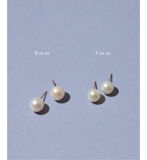 Lilas by Spick&Span「アコヤパール7mmピアス K10（両耳）」|ピアス|