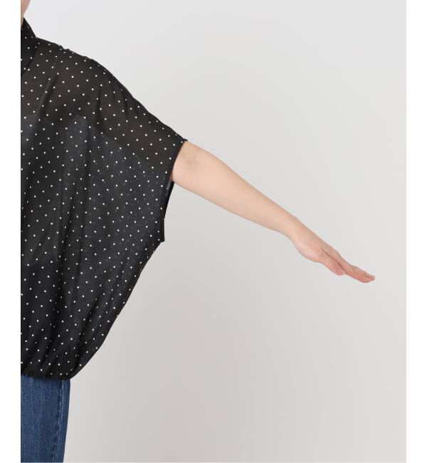 U by SPICK&SPAN「《予約》衿つきドットブラウス」|シャツ・ブラウス|
