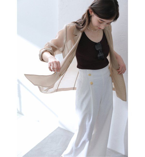  「【洗える】ウォッシャブルシアージャケット」|テーラードジャケット|