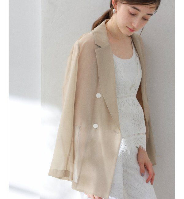  「【洗える】ウォッシャブルシアージャケット」|テーラードジャケット|