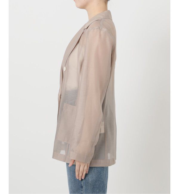  「【洗える】ウォッシャブルシアージャケット」|テーラードジャケット|