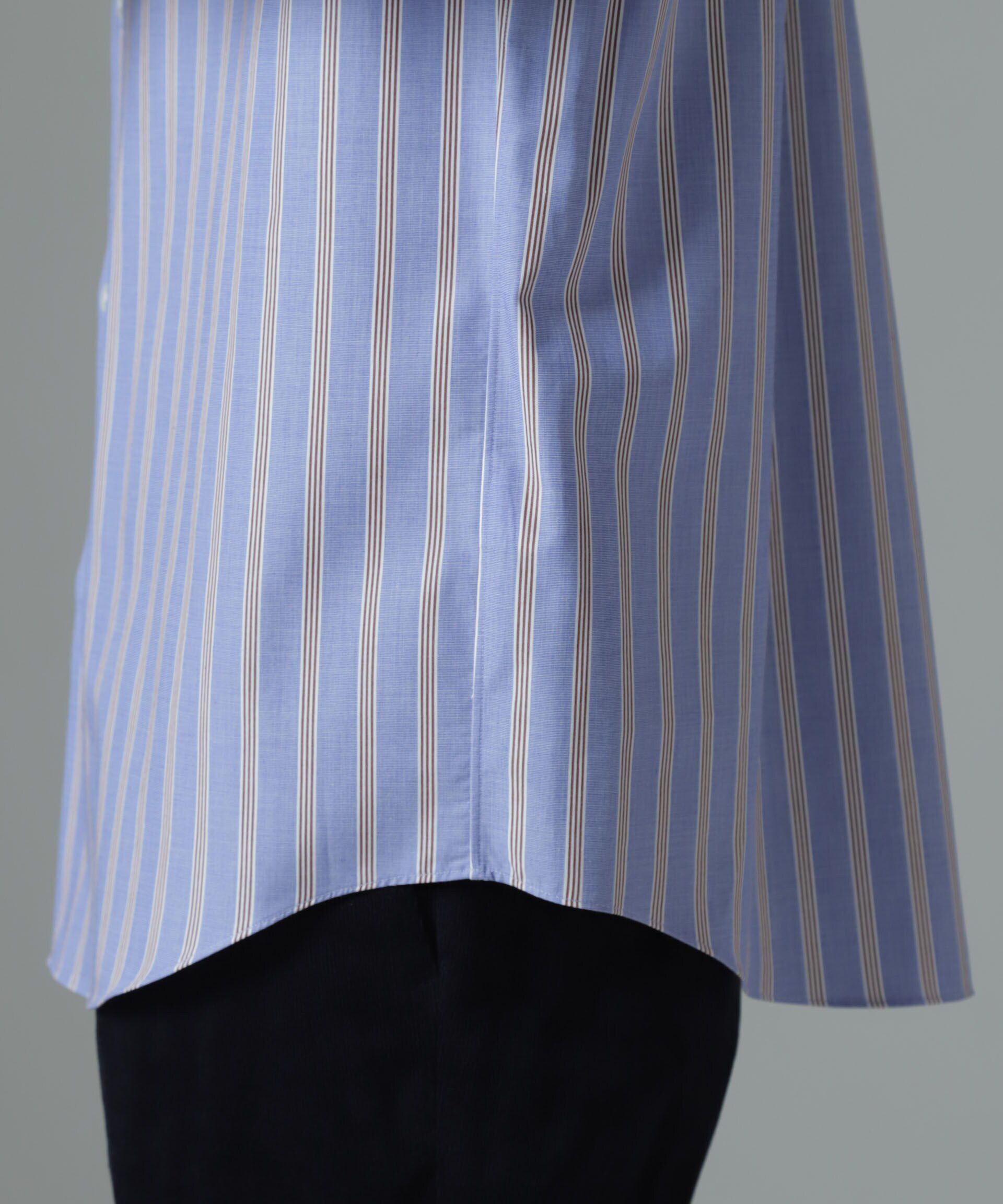 nano･universe「セミワイドストライプクレリックシャツ」|シャツ・ブラウス|