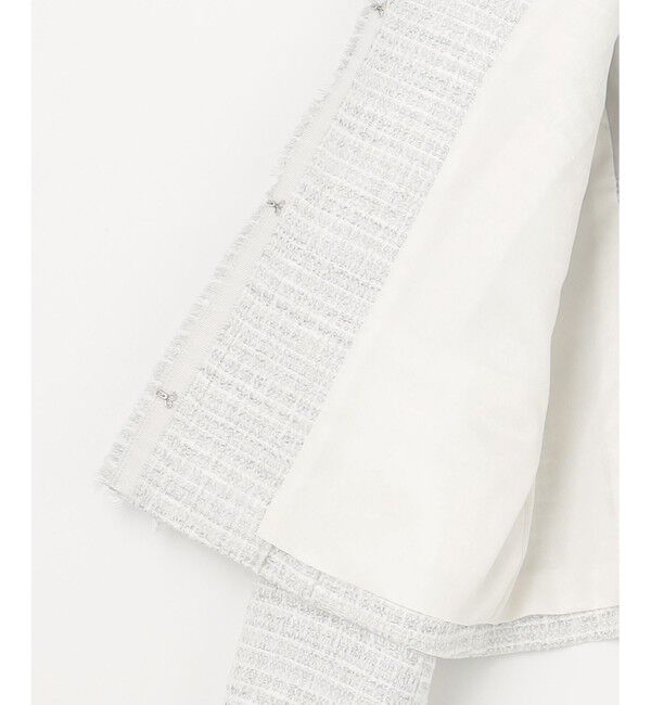 組曲「【KUMIKYOKU NAVY】ラメループモールツイード ジャケット」|ノーカラージャケット|