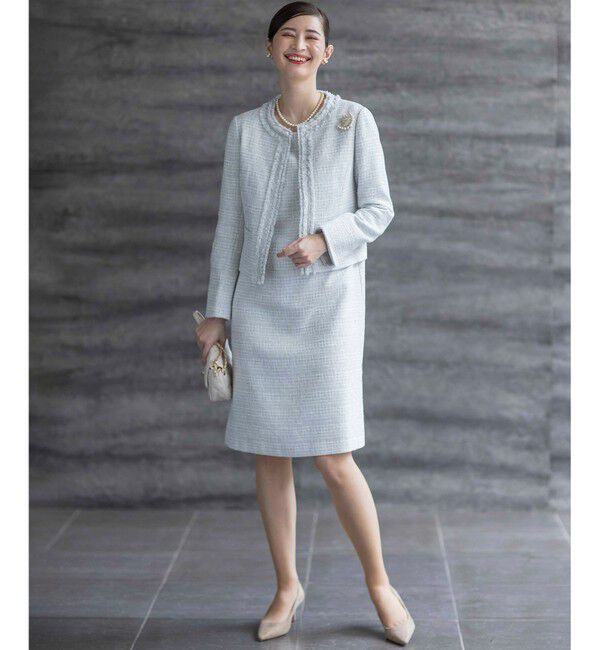 組曲「【KUMIKYOKU NAVY】ラメループモールツイード ワンピース」|ワンピース|