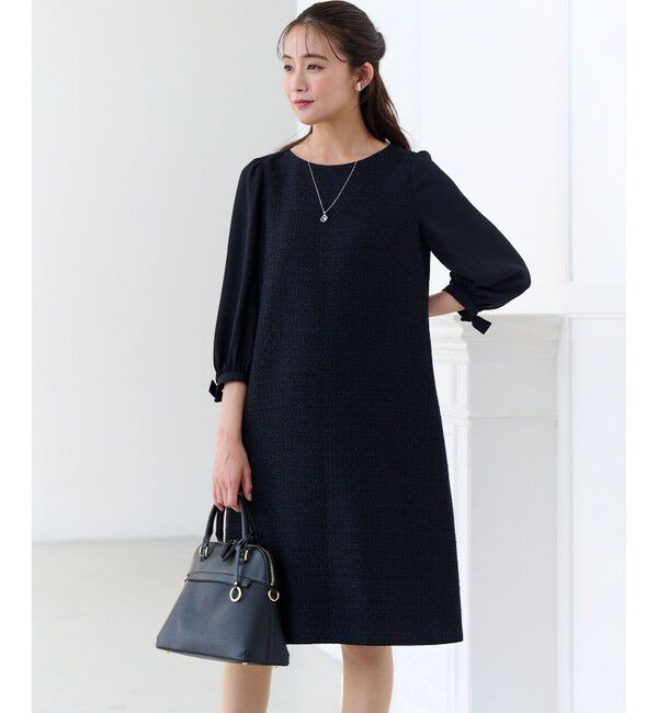 組曲「【KUMIKYOKU NAVY】ラメループモールツイード ワンピース」|ワンピース|