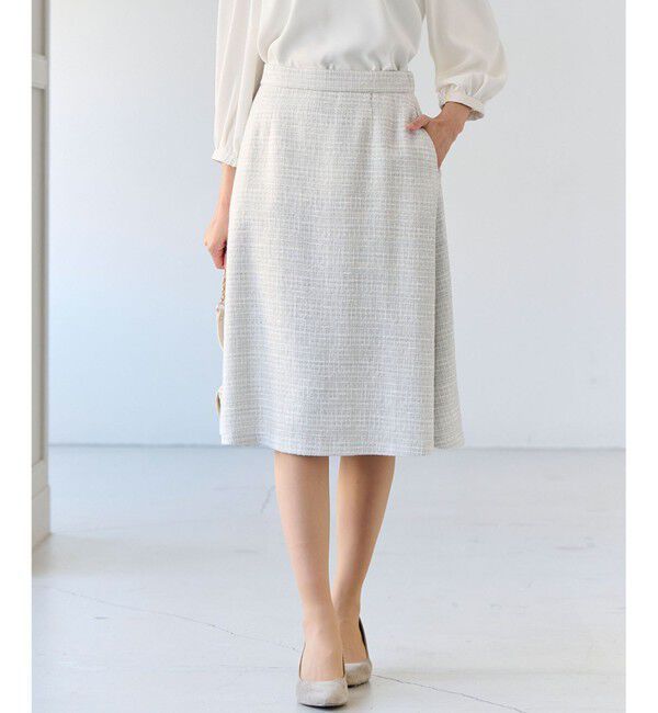 組曲「【KUMIKYOKU NAVY】ラメループモールツイード フレアスカート」|スカート|