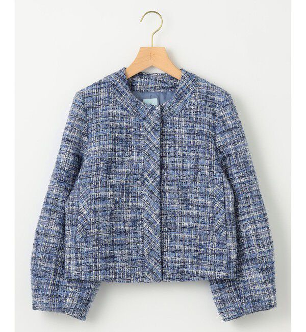 組曲「【KUMIKYOKU NAVY】マカロンツイード ジャケット」|ノーカラージャケット|