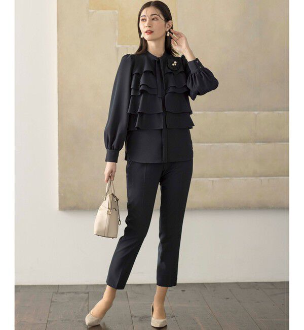 組曲「【KUMIKYOKU NAVY】コンフォータブルドレープフリル テーパードパンツ」|その他|