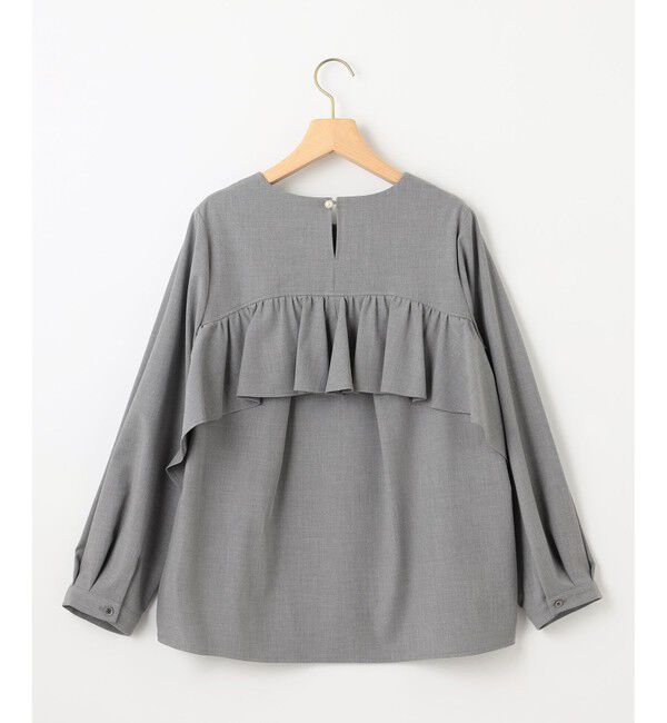 組曲「【KUMIKYOKU NAVY】ウーステッドライククロス フリルブラウス」|シャツ・ブラウス|