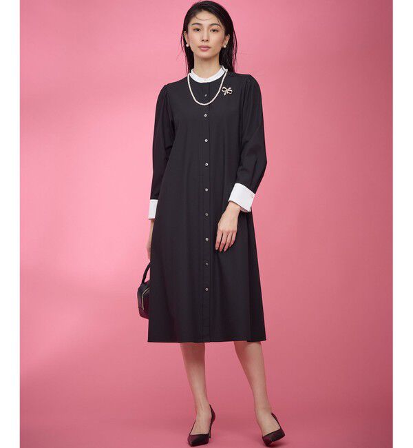 組曲「【KUMIKYOKU NAVY】ウーステッドライククロス シャツワンピース」|ワンピース|