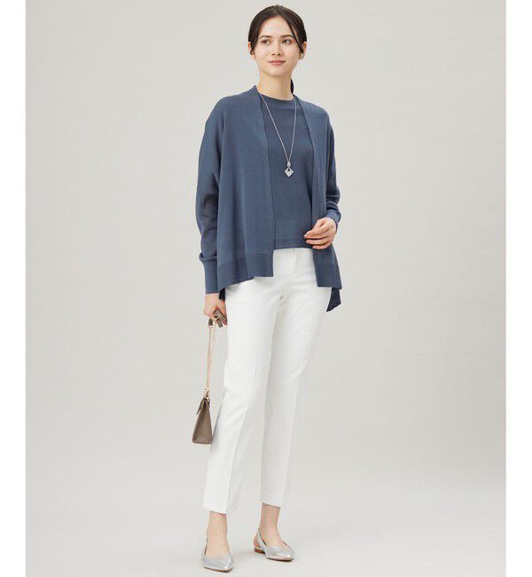 自由区「【アンサンブル対応・洗える】ドライシアーファインゲージ カーディガン」|カーディガン|