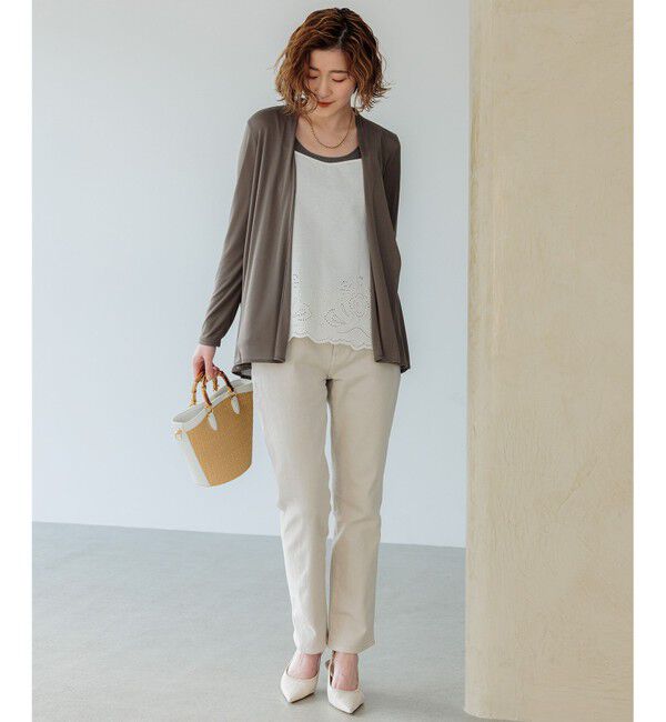 23区「【新色追加/見上愛さん着用】オーガニック コットンリブ タンクトップ」|タンクトップ|