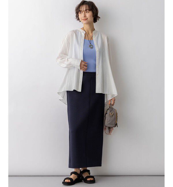 23区「【新色追加/見上愛さん着用】オーガニック コットンリブ タンクトップ」|タンクトップ|