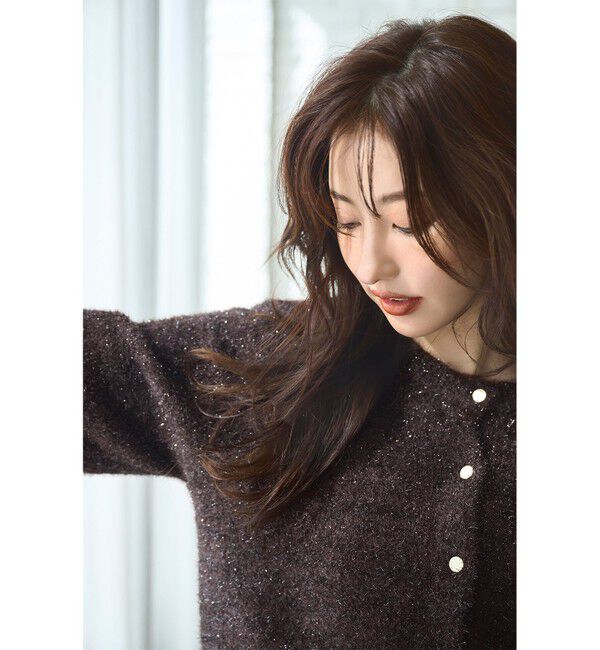 any SiS「【前後着用可】スパークルシャギー カーディガン」|カーディガン|