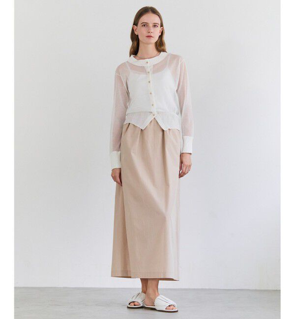 BEIGE,「PYRRHOT / シアーコンビ リブカーディガン」|ニット・セーター|