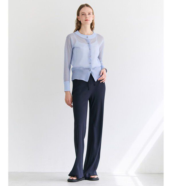 BEIGE,「PYRRHOT / シアーコンビ リブカーディガン」|ニット・セーター|