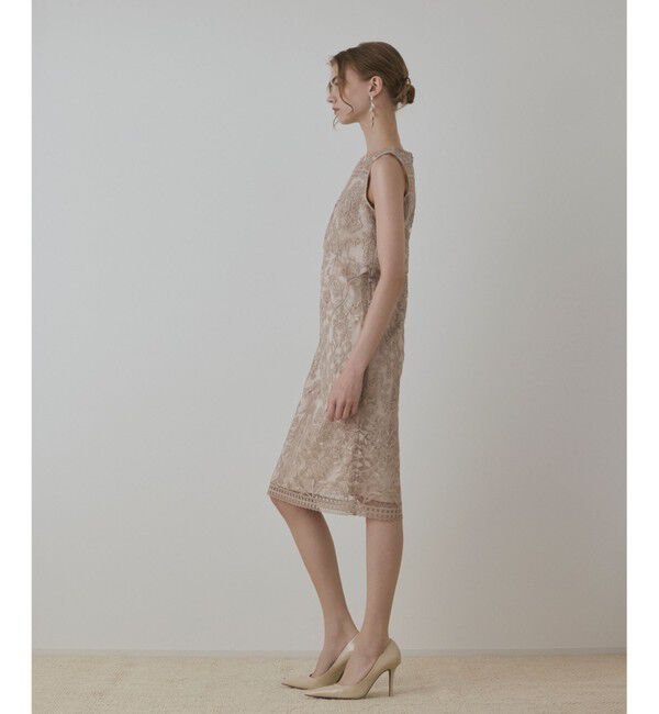 GRACE CONTINENTAL「コ－ド刺繍タイトドレス」|ドレス|