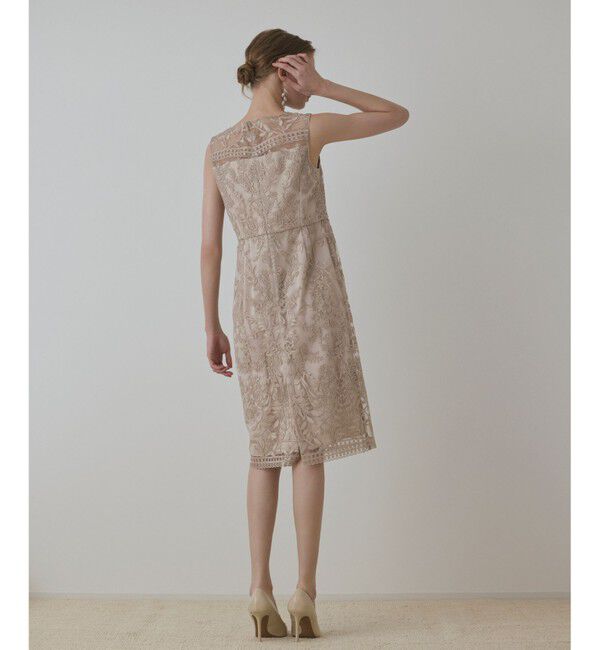 GRACE CONTINENTAL「コ－ド刺繍タイトドレス」|ドレス|