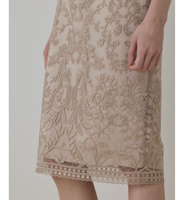 GRACE CONTINENTAL「コ－ド刺繍タイトドレス」|ドレス|