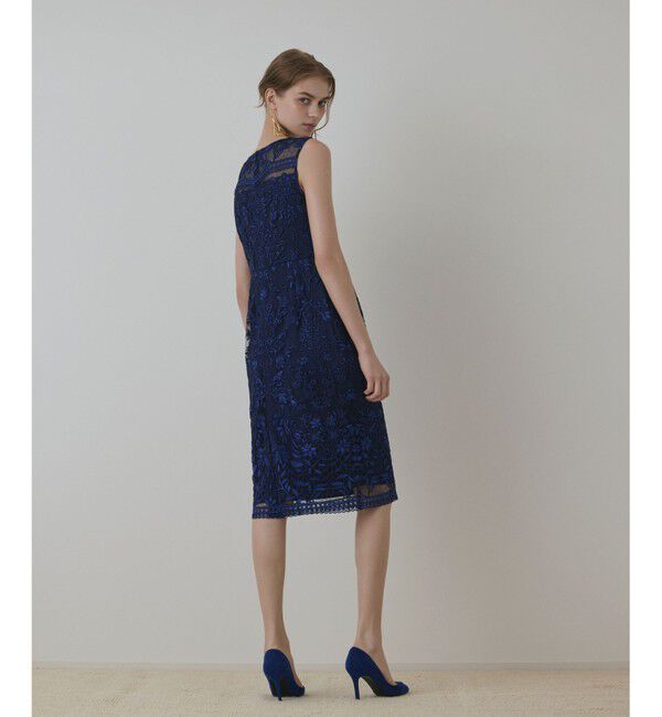 GRACE CONTINENTAL「コ－ド刺繍タイトドレス」|ドレス|