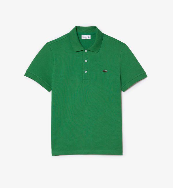 LACOSTE「スリムフィットソリッドポロシャツ（半袖）」|ポロシャツ|クリアグリーン