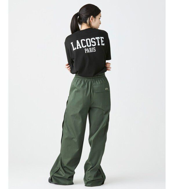 LACOSTE「アシンメトリー ワイドストレート カーゴポケットパンツ」|サルエル|