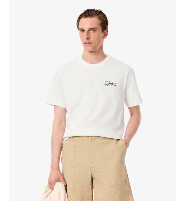 LACOSTE「シャンタコバックプリントTシャツ」|Tシャツ・カットソー|ホワイト