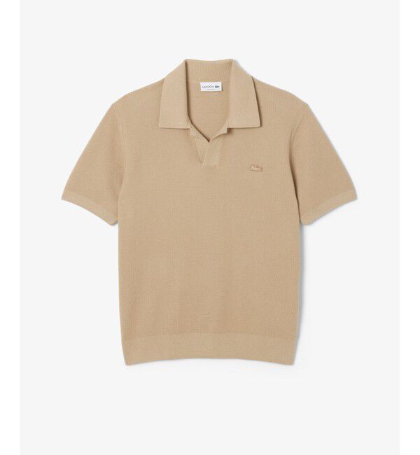 LACOSTE「オープンカラーワッフルニット」|ニット・セーター|