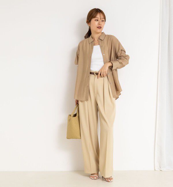 NOLLEY'S sophi「《セットアップ対応》シアーローン２WAYシャツ」|シャツ・ブラウス|