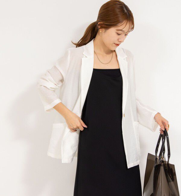 NOLLEY'S sophi「ウォッシャブルシアーシルクライトジャケット」|テーラードジャケット|