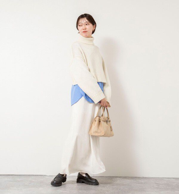 NOLLEY'S sophi「ウォッシャブルスエードサテンナロースカート」|タイト|