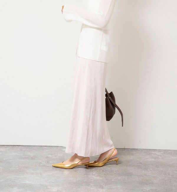 NOLLEY'S sophi「ウォッシャブルスエードサテンナロースカート」|タイト|