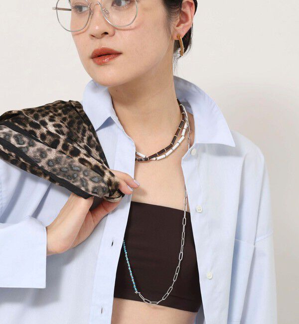 grace grace「【grace grace/グラスグラス】チェーン&times;天然石アレンジネックレス」|ネックレス|