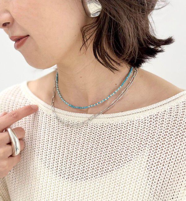 grace grace「【grace grace/グラスグラス】チェーン&times;天然石アレンジネックレス」|ネックレス|