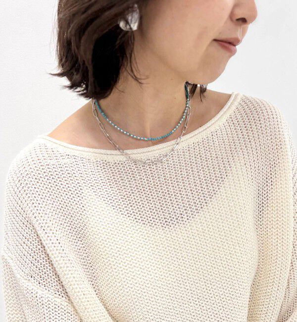 grace grace「【grace grace/グラスグラス】チェーン&times;天然石アレンジネックレス」|ネックレス|