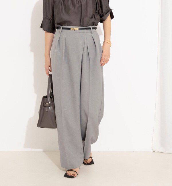 NOLLEY'S「ウォッシャブルラップ風ワイドパンツ」|その他|