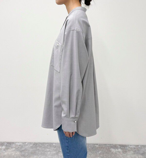 fredy emue「《セットアップ対応》TRパール釦バンドカラーシャツ」|シャツ・ブラウス|