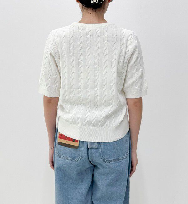 fredy emue「FR刺繍ケーブル柄ポケ付きプルオーバー」|ニット・セーター|