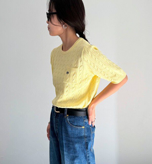 fredy emue「FR刺繍ケーブル柄ポケ付きプルオーバー」|ニット・セーター|