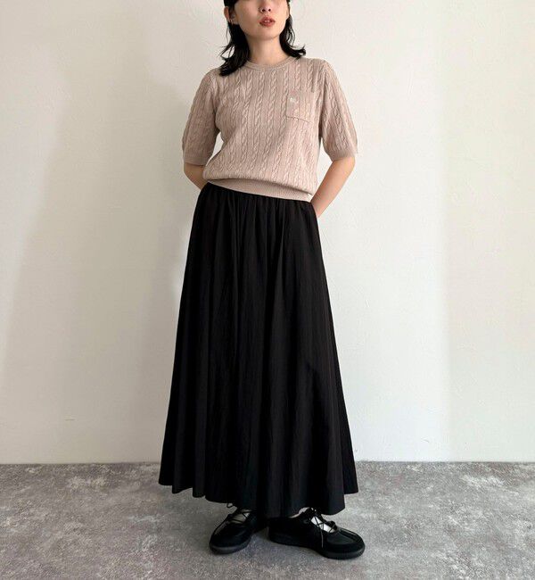 fredy emue「FR刺繍ケーブル柄ポケ付きプルオーバー」|ニット・セーター|